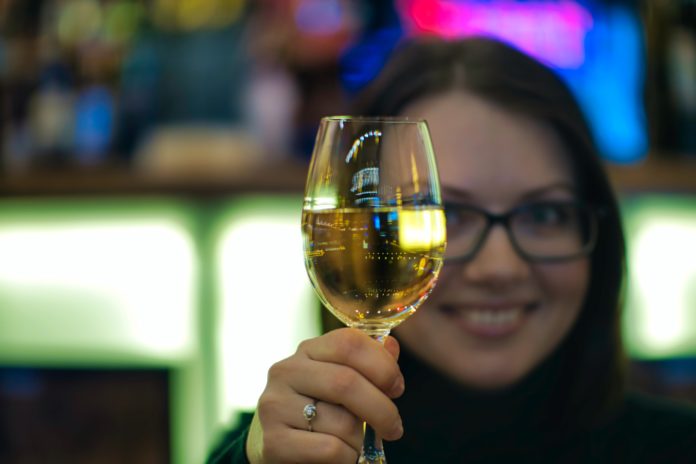 woman wine